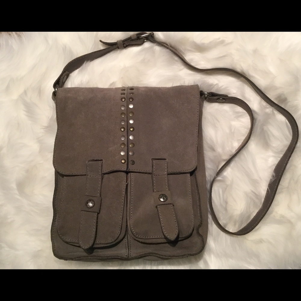 Patricia Nash Armeno studded suede messenger bag